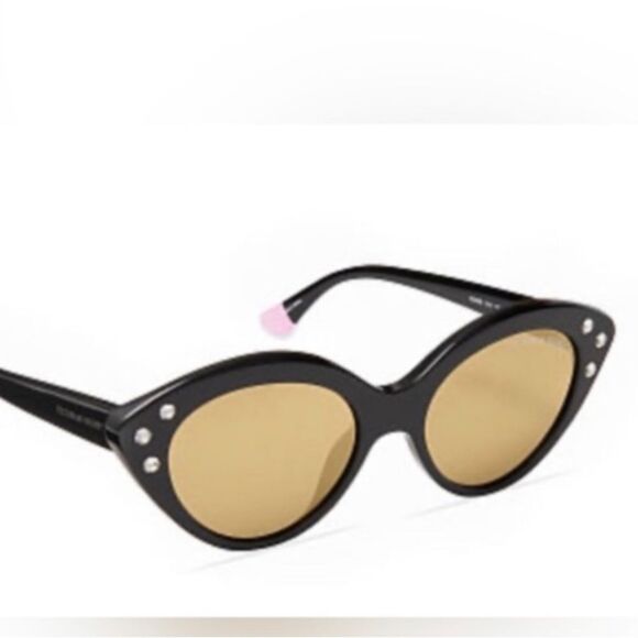 NWT! LTD EDITION VS Rhinestone Cat-Eye Sunnies Blk/Gold Ltd Edition! main image 5